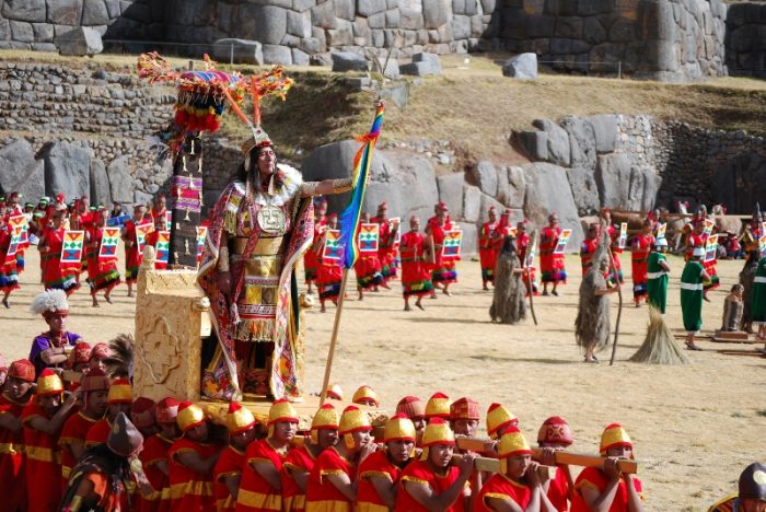 Inti Raymi Festival in Cusco, Peru. The Royal Inca.