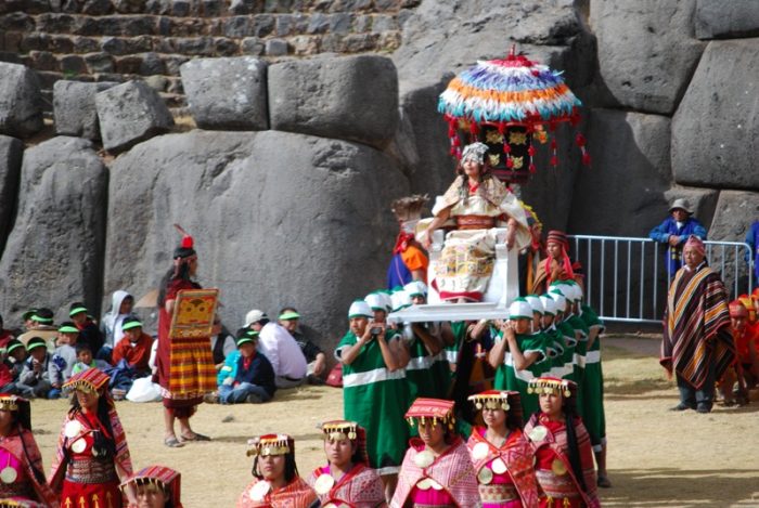 Inti Raymi festival in Cusco, Peru. The Royal Inca Queen