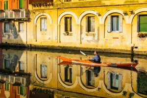 kayaking the canals of Venice